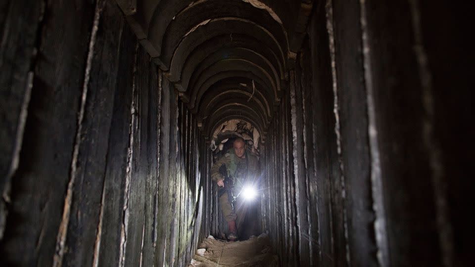 An Israeli commander tours Hamas and Islamic Jihad tunnels in February 2018. - Uriel Sinai/The New York Times/Redux