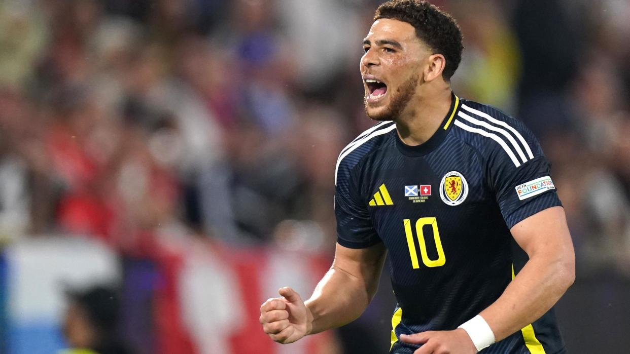 Che Adams during match between Scotland and Switzerland