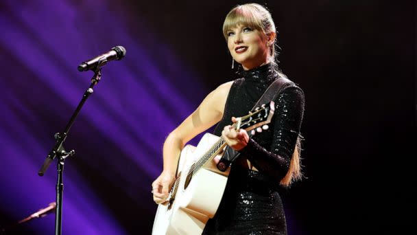 PHOTO: In this Sept. 20, 2022, file photo, Taylor Swift performs onstage during NSAI 2022 Nashville Songwriter Awards in Nashville, Tenn. (Terry Wyatt/Getty Images, FILE)