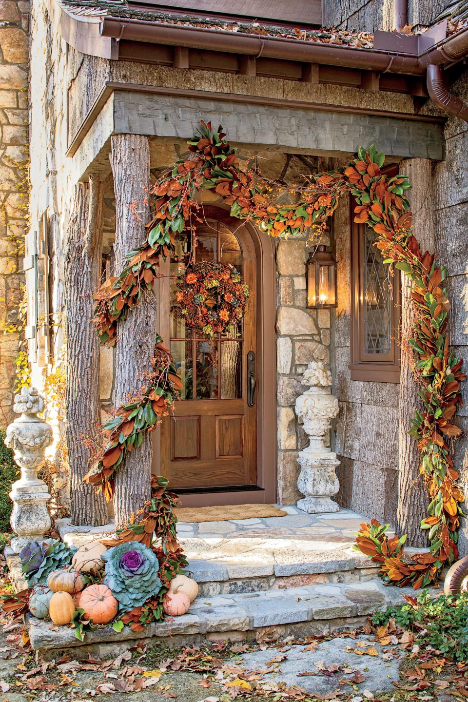 Pinecones and Autumn Leaves