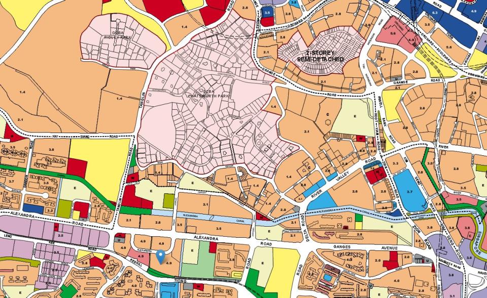 URA master plan of Alexandra View BTO in Bukit Merah