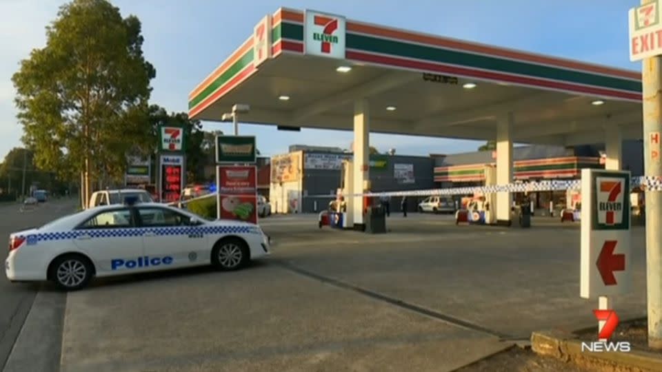 Police allege the man held up this petrol station in Emerton prior to the citizen's arrest. Photo: 7News