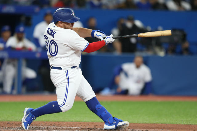 Catcher Alejandro Kirk leaves Blue Jays game after being hit by pitch 