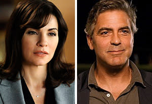 Julianna Margulies, George Clooney | Photo Credits: Jeffrey Neira/CBS; Fox Searchlight