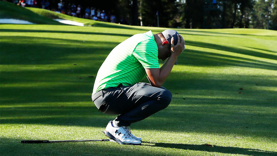 Matthew Fitzpatrick couldn't believe he hit the flag in the final round at the Scandinavian Invitation. (Getty Images)