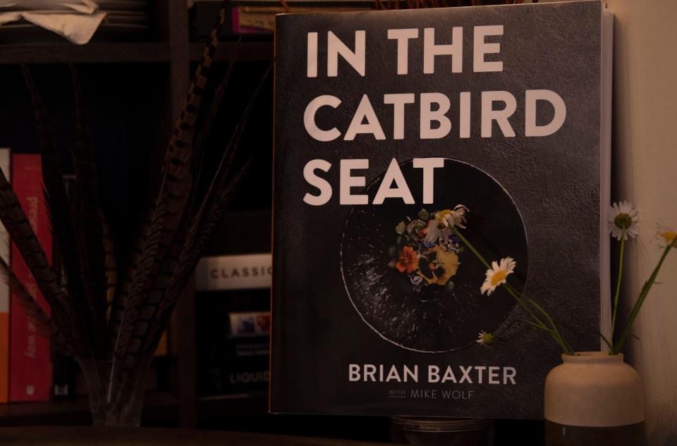 The book, written by Brian Baxter, “In the Catbird Seat." Baxter is the fifth chef to run The Catbird Seat in Nashville, Tenn., Thursday, May 16, 2024.
(Credit: Nicole Hester / The Tennessean)