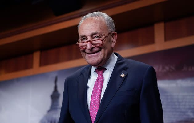 Senate Majority Leader Chuck Schumer (D-N.Y.) hailed his Nusrat Choudhury as 