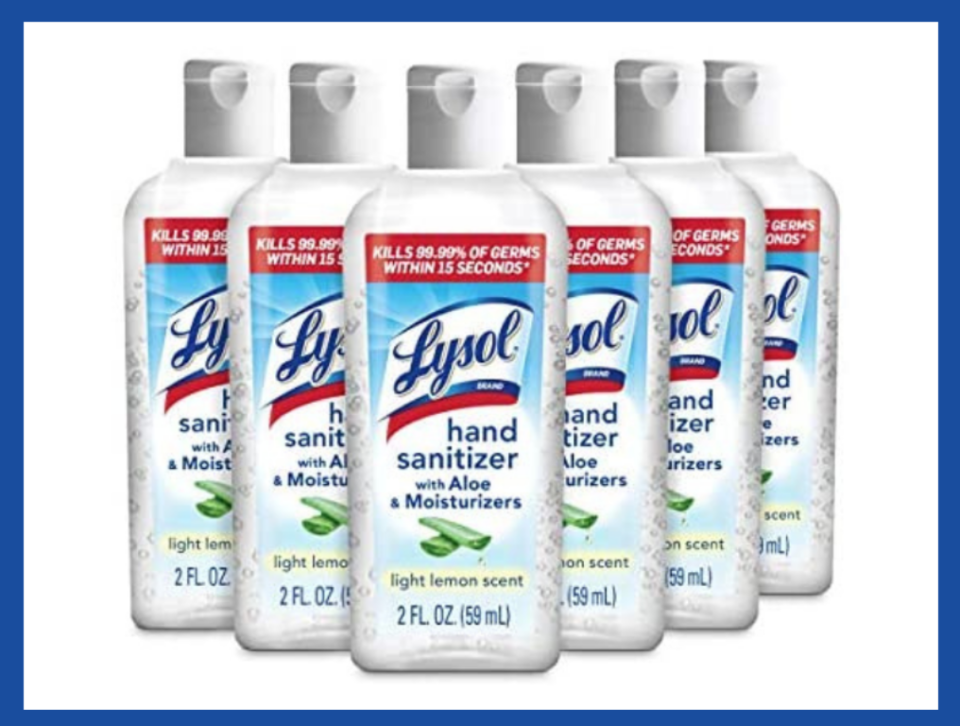 Lysol Hand Sanitizer, 2-ounce (6-pack). (Photo: Amazon)