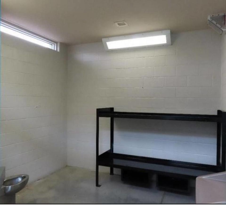 A housing cell in a Kentucky Department of Juvenile Justice regional juvenile detention center.