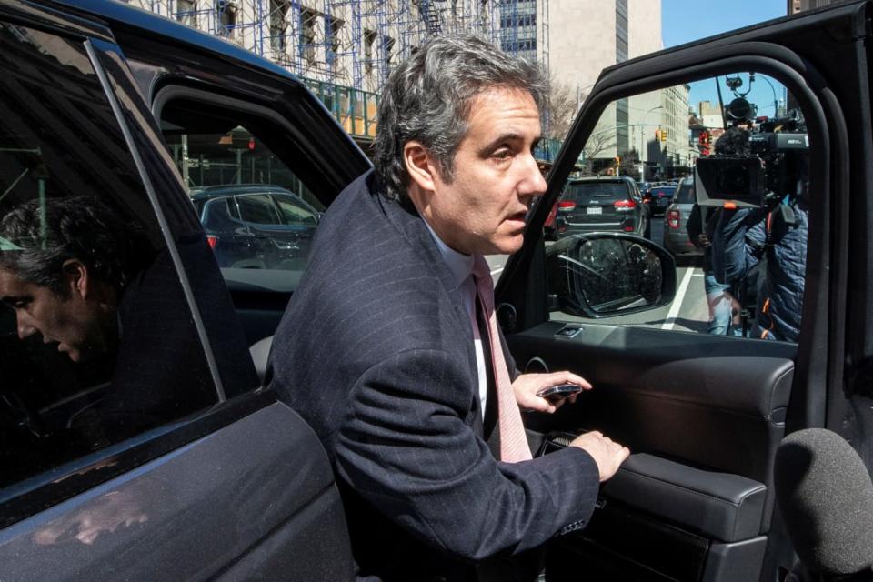 <div class="inline-image__caption"><p>Michael Cohen arrives at a Manhattan courthouse on March 15.</p></div> <div class="inline-image__credit">Eduardo Munoz/Reuters</div>