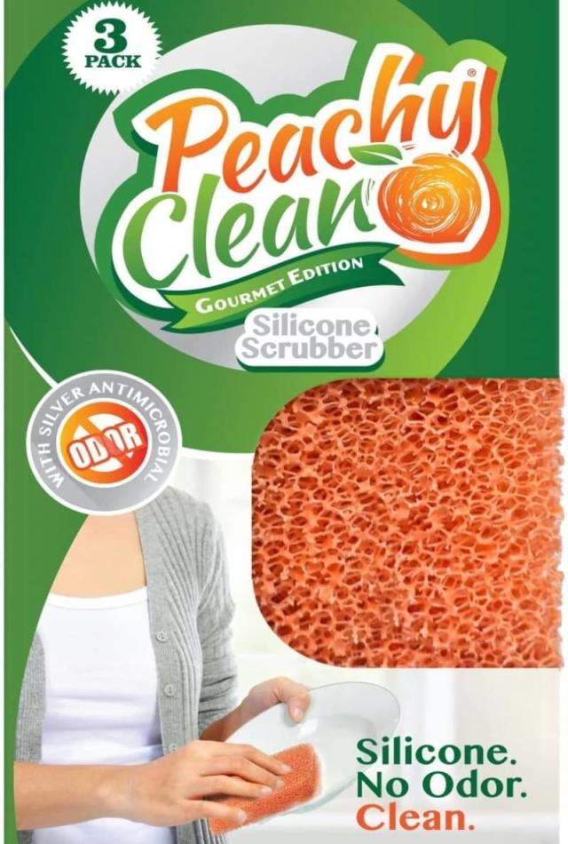 Peachy Clean Antimicrobial Fruit & Vegetable Silicone Cleaning Scubber  Sponge