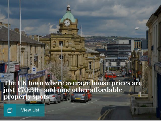 The UK town where average house prices are just £70,311 - and nine other affordable property spots