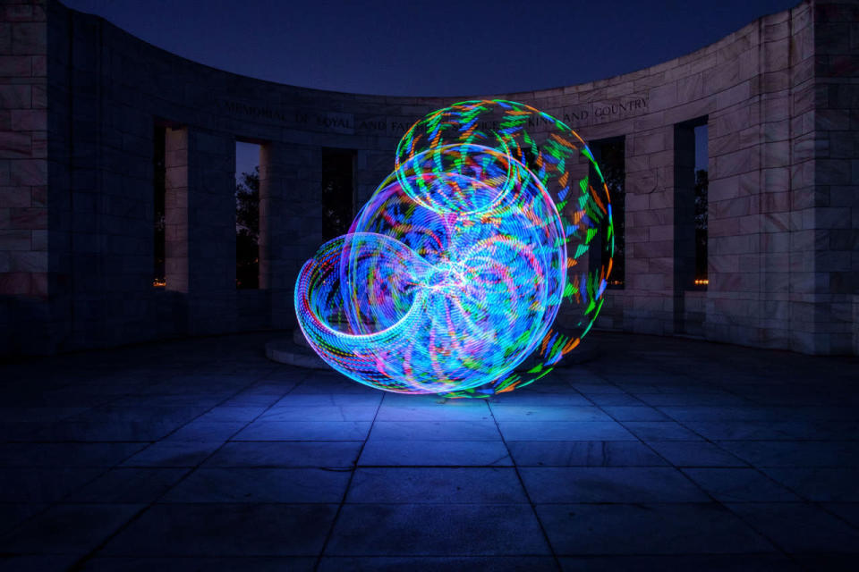 Hula Hoop light show