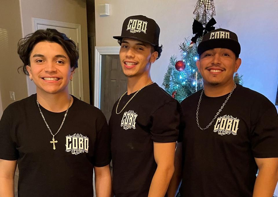 Stephen Jacobo is seen in this undated photo with brothers, from left to right, Dominik Jacobo and Markie Jacobo. Stephen Jacobo died Nov. 6, 2022 during a west Mesa shooting.