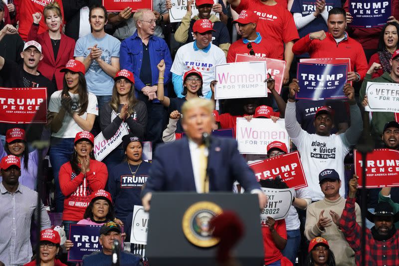 U.S. President Donald Trump holds a campaign rally in Colorado Springs