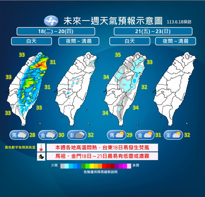 未來天氣。（圖／氣象署）