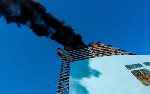 Shipping emissions were blamed for Santorini's poor air quality - Credit: ISTOCK