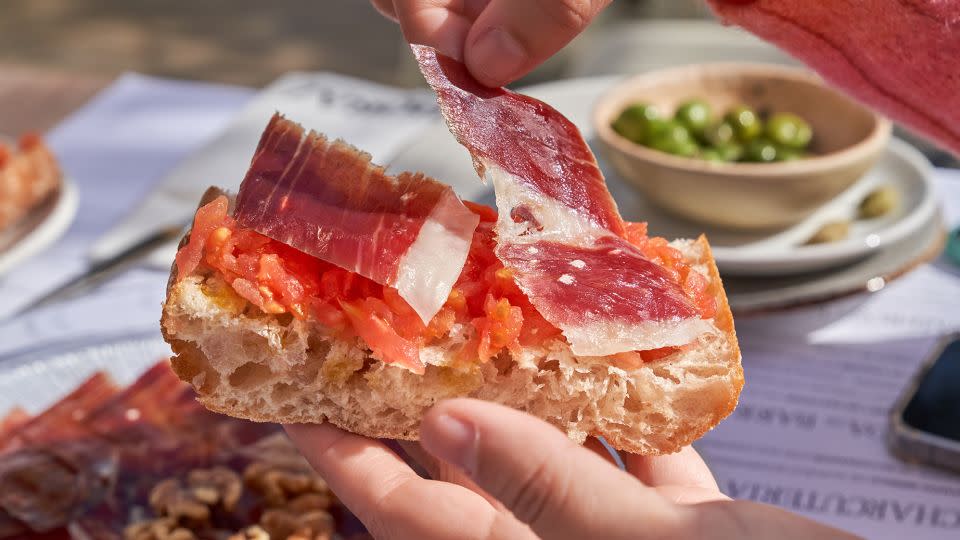 Iberian jamón on crusty bread is a thing of beauty. - Javier Zayas Photography/Moment RF/Getty Images