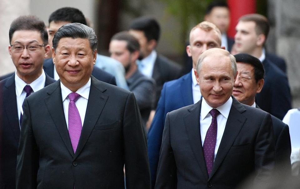 File: China’s Xi Jinping and Russia’ Vladimir Putin on a visit to Moscow Zoo in June 2019  (REUTERS)