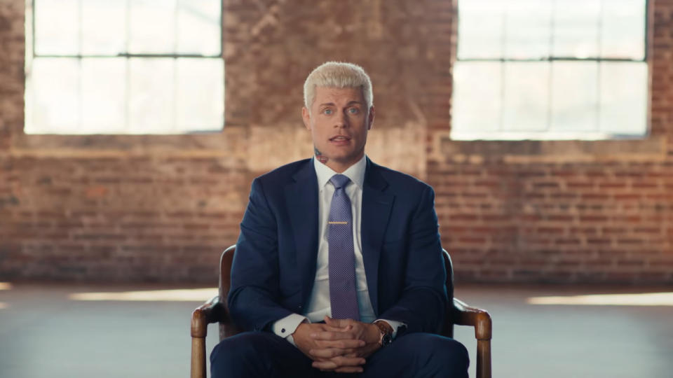 Cody Rhodes speaking in American Nightmare: Becoming Cody Rhodes