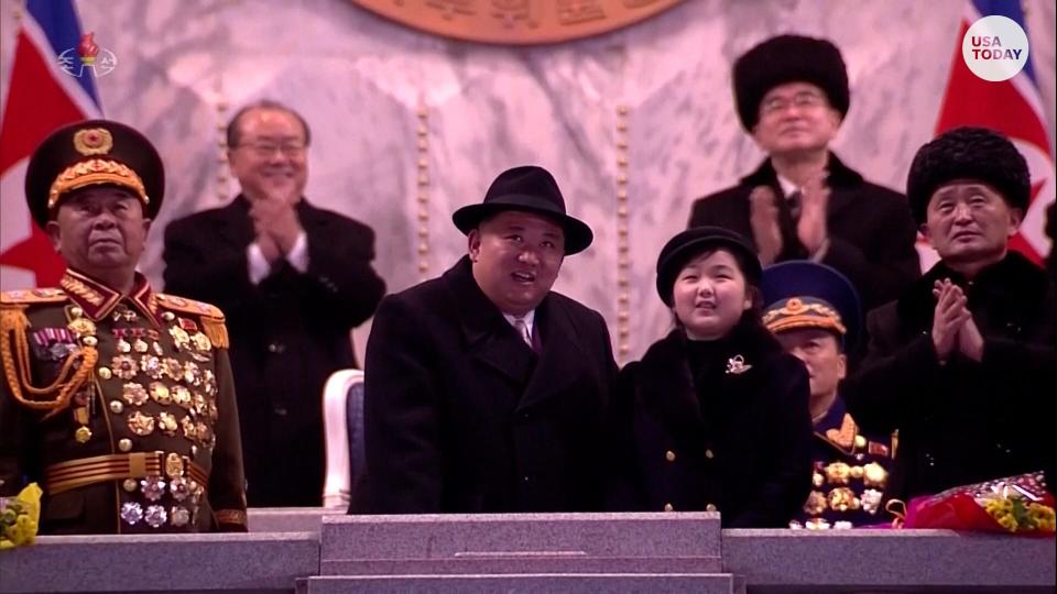 Kim Jong Un and daughter in North Korea