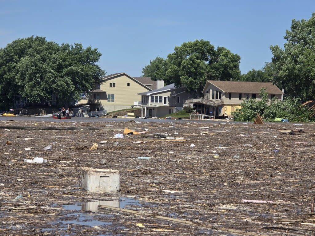 A June 24, 2024, view of flood damage that occurred the previous night at McCook Lake in southeastern South Dakota. (Courtesy of Dirk Lohry)