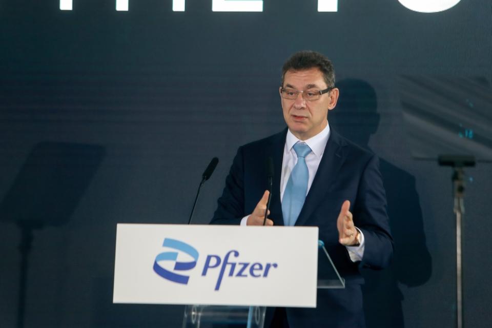 Pfizer CEO Albert Bourla said Paxlovid will be manufactured in China in the first half of the year.