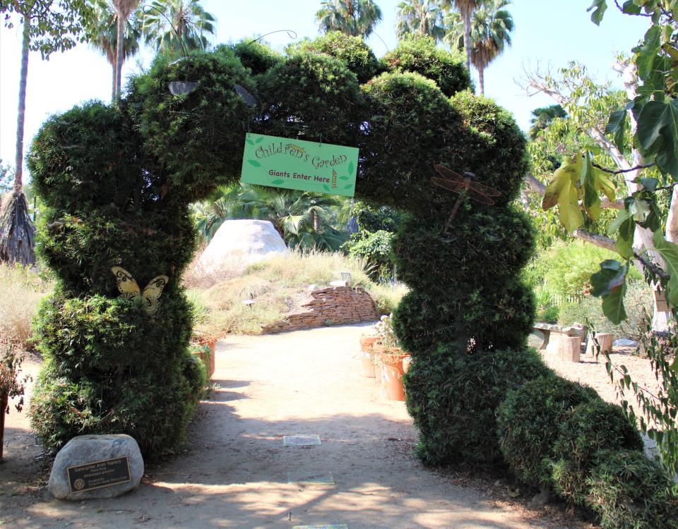 Entrance to the Children's Garden at the Fullerton Arboretum.