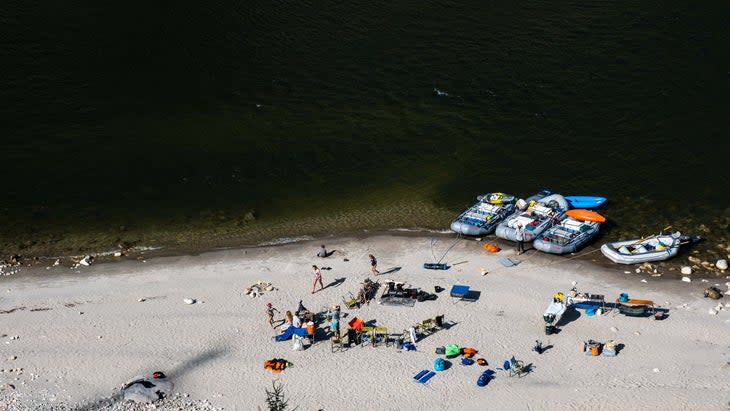 river trip camping