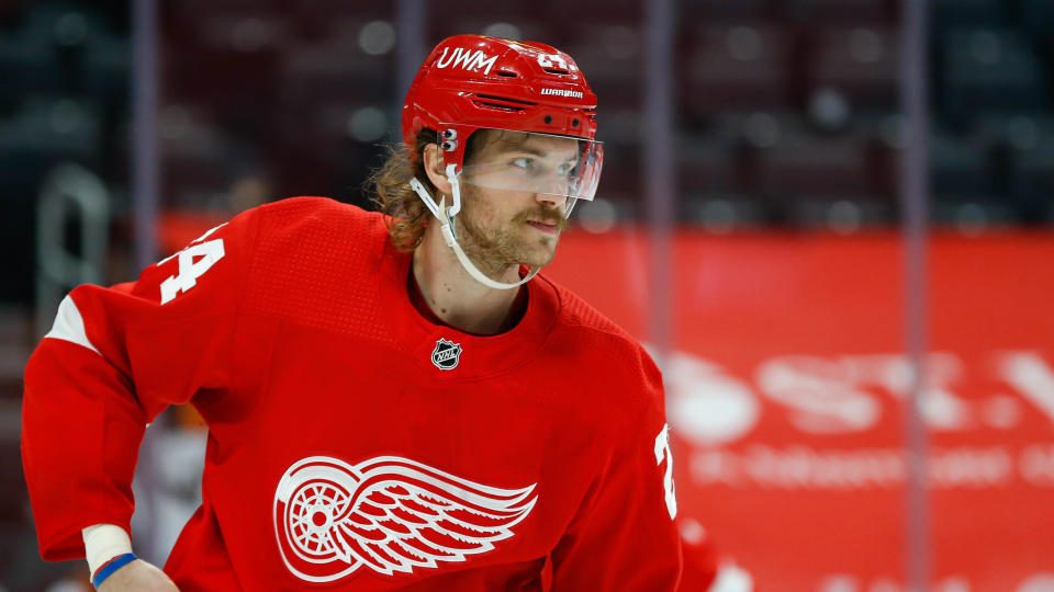 The Montreal Canadiens addressed their blueline Sunday, acquiring Jon Merrill from the Detroit Red Wings ahead of the trade deadline. (Photo by Scott Grau/Icon Sportswire via Getty Images)