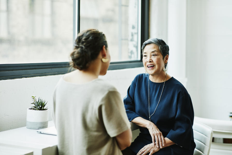 Keep an upbeat attitude in your exit interview. (Getty Images)