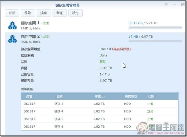 Synology DS1817+ 開箱 、評測 可安裝八顆硬碟、擴充性佳的中小企業與專業人士最愛 NAS