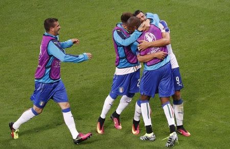 Graziano celebrando el gol. REUTERS/Max Rossi