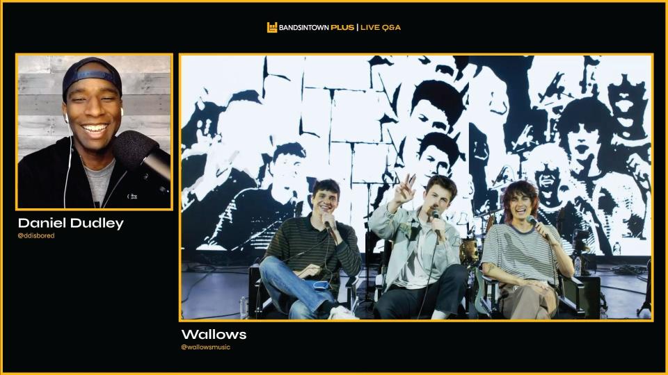 The band Wallows interviewed after a live streamed show by Bandsintown Plus host Daniel Dudley on Feb. 19, 2021.