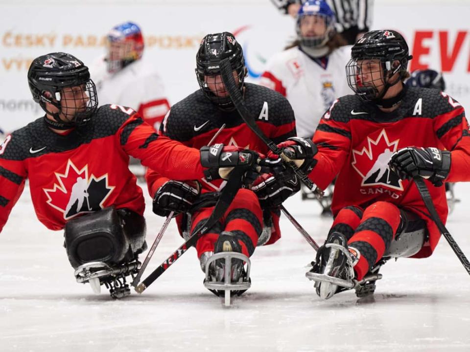 The Canadians took control following a scoreless first period and outshot the Czechs 25-13 in a 3-0 win on Saturday at the International Para Hockey Cup in Ostrava, Czech Republic. (@HockeyCanada/Twitter - image credit)