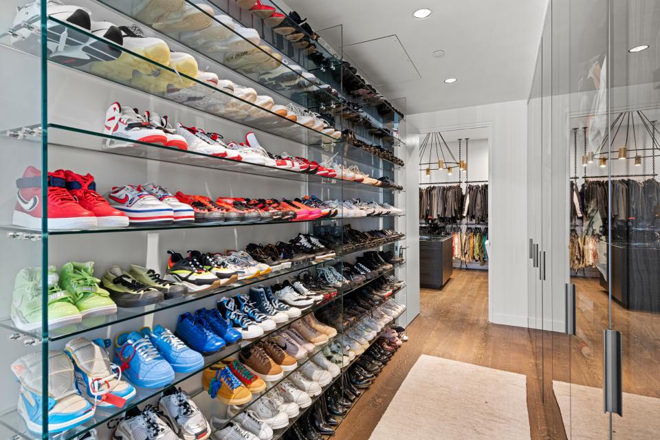 The residence features closet space fit for a supermodel.