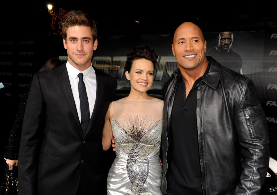 Faster LA Premiere 2010 Oliver Jackson Cohen Carla Gugino Dwayne Johnson