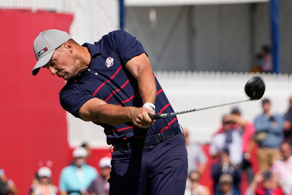 Bryson DeChambeau hit a drive 417 yards at Whistling Straits (Jeff Roberson/AP) (AP)