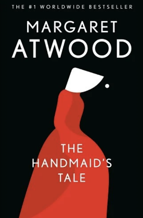 Book cover of "The Handmaid's Tale" by Margaret Atwood, featuring a minimalist illustration