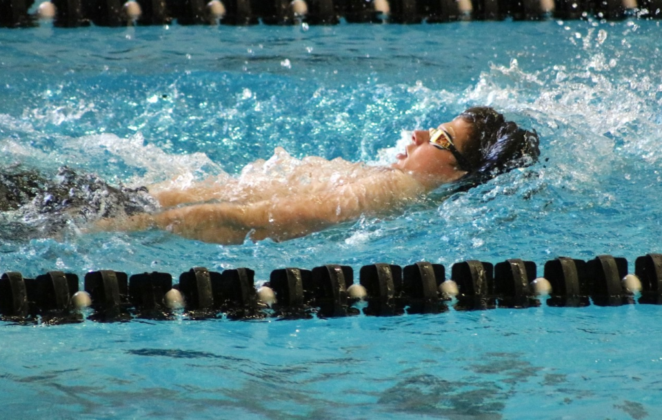 St. Mary Catholic Central's Drew Bylow won the 200 freestyle and the backstroke at the Belleville Invitational.