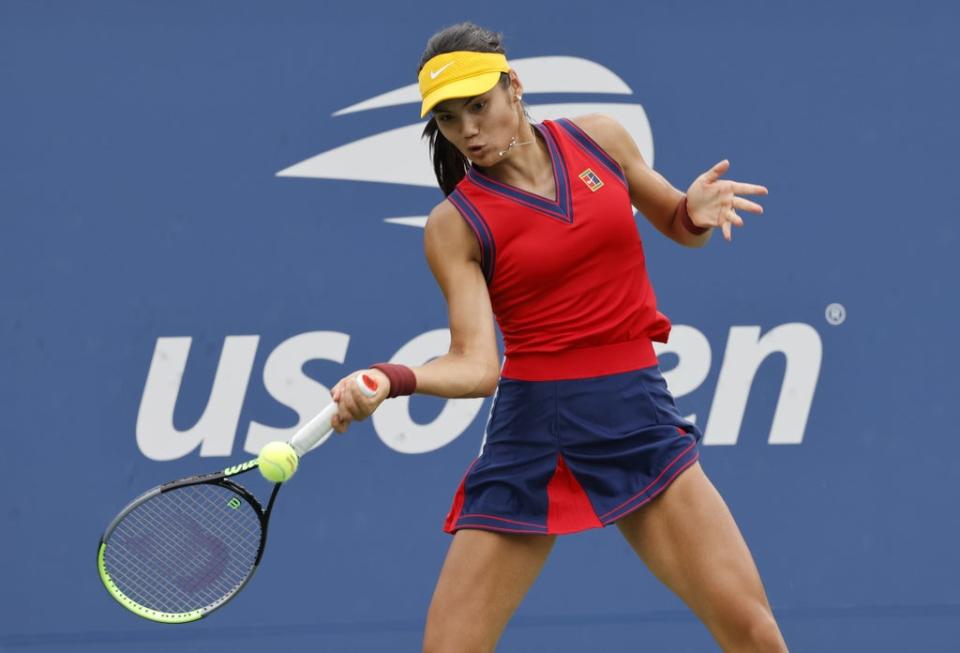 Emma Raducanu is into the second round in New York  (EPA)