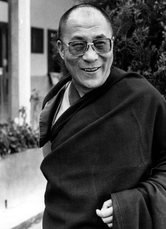 Tenzin Gyatso, the 14th Dalai Lama, pictured in 1985, was awarded the Nobel Peace Prize on October 5, 1989.