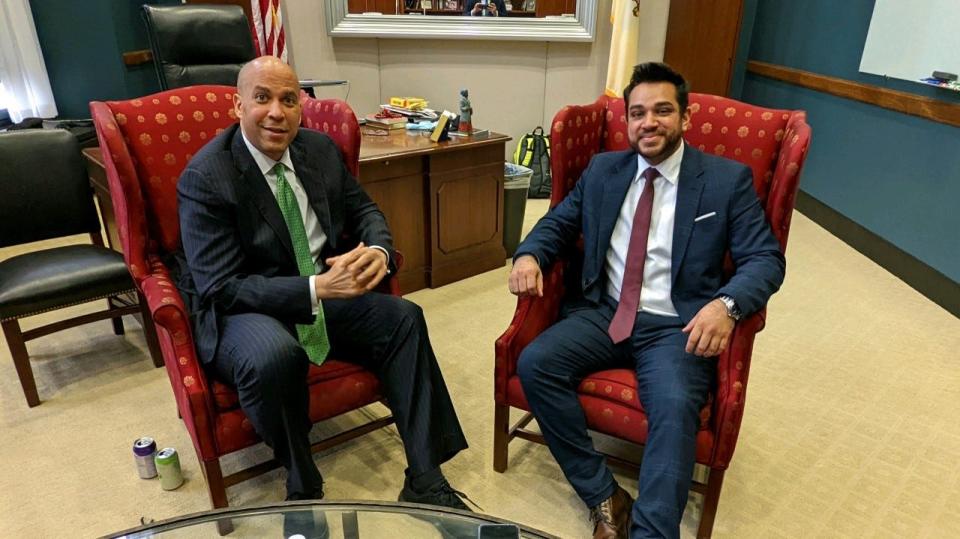 U.S. Sen. Cory Booker, D-N.J. recently met with new Edison Mayor Sam Joshi in Washington, D.C.