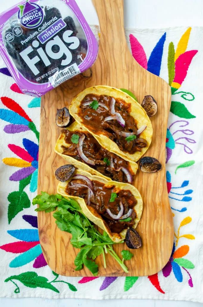 Fig Mole Mushroom Tacos