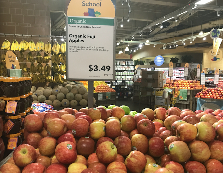 The Fuji apple display last Friday.