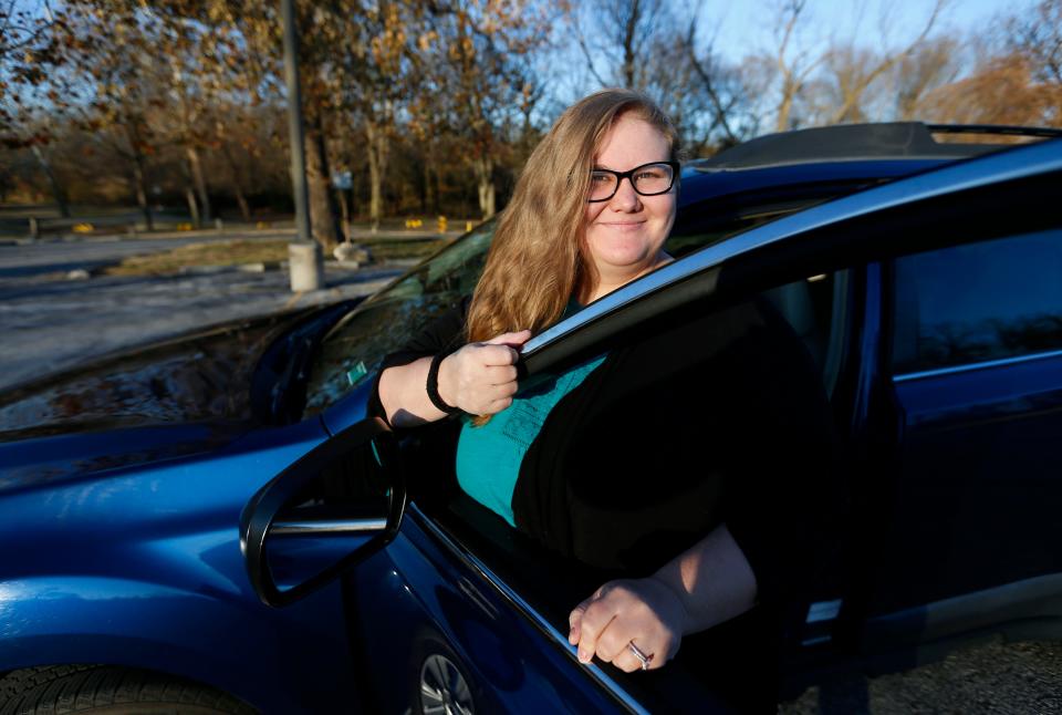 Cori Bystrom, 28, got her driver's license in April of this year and bought her first car the following month, a 2010 Subaru with 344,000 miles.