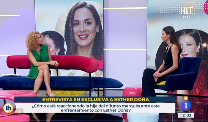 Esther Doña habla de su relación con Tamara Falcó en TVE.