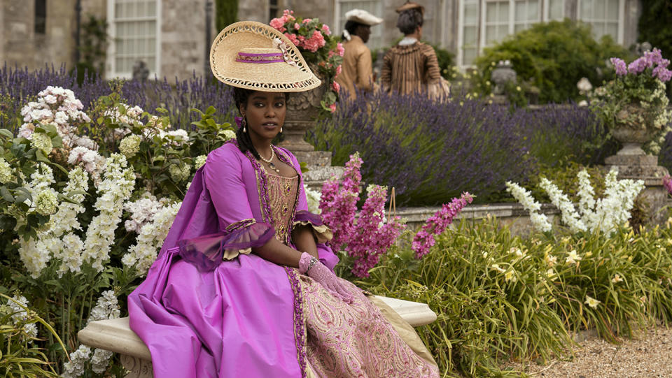 Arsema Thomas as Young Agatha Danbury in Queen Charlotte: A Bridgerton Story.