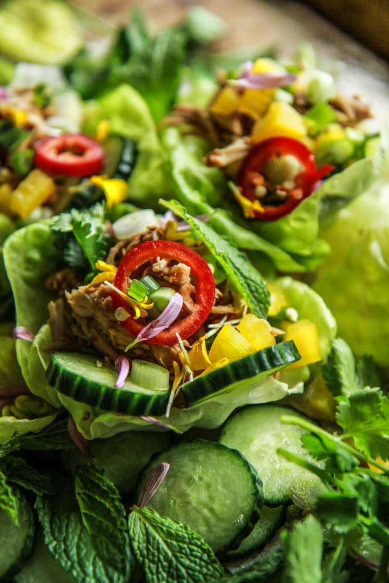 Slow Cooker Chicken Lettuce Cups