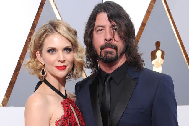 <p>Gregg DeGuire/WireImage</p> Dave Grohl and Jordyn Blum in 2016